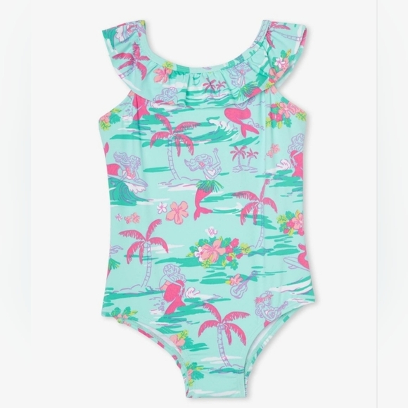Hatley Other - HATLEY Tropical Mermaid Ruffle 1 pc Swimsuit NWT